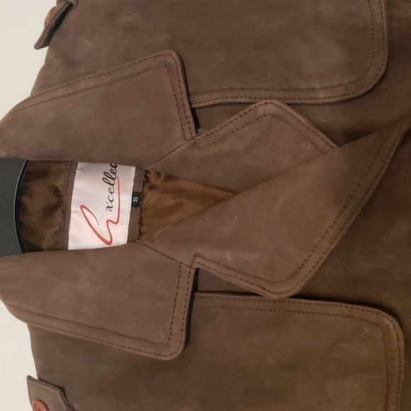 Vintage 100% Suede Trench Coat - Picture 3 of 9